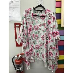 Nina Leonard women’s medium open front sheer cardigan size medium new from HSN